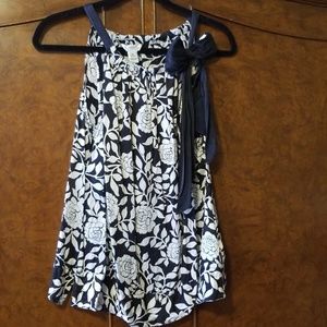 WHBM silk tank with bow detail